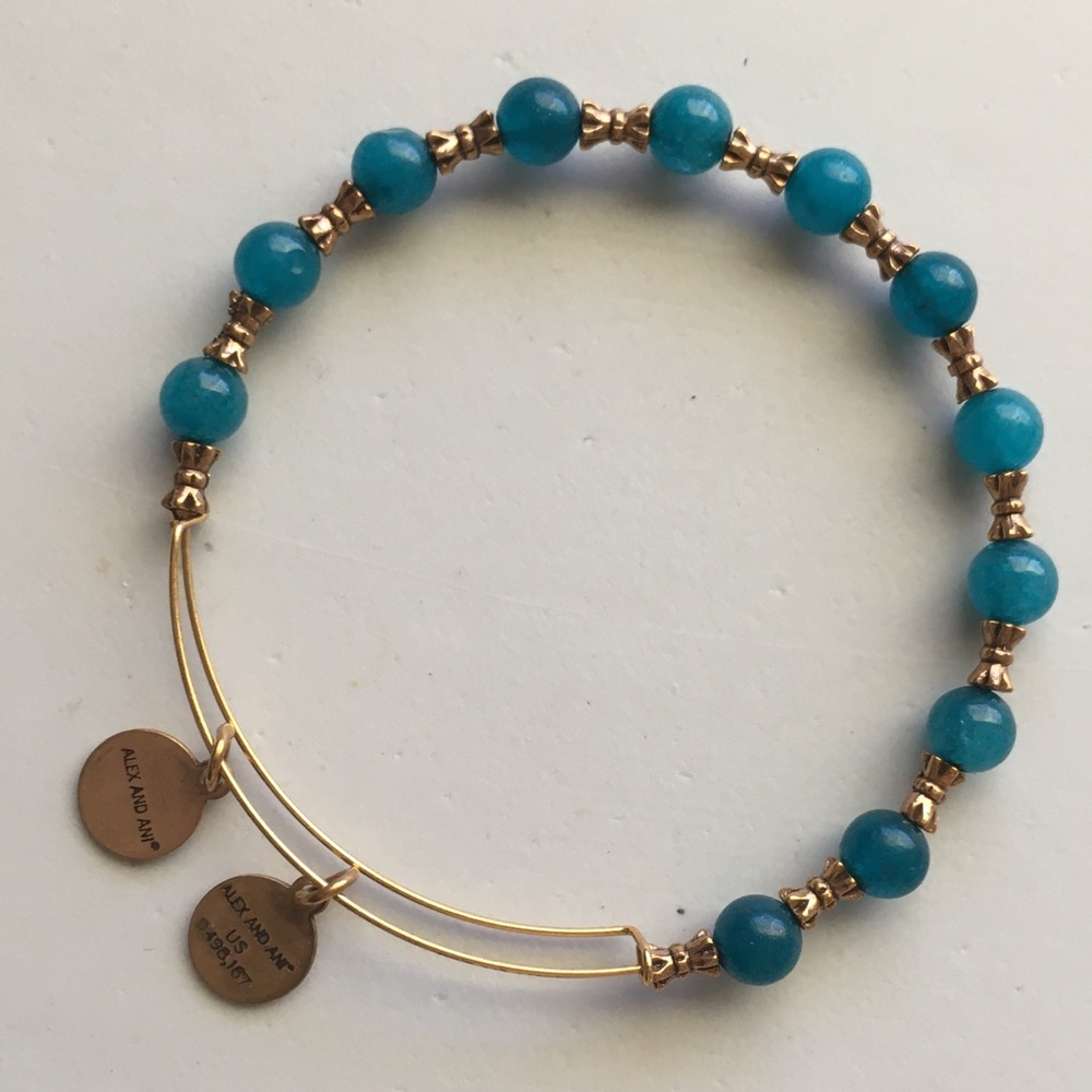 Vintage 66 Alex and Ani Blue Beaded Bracelet
